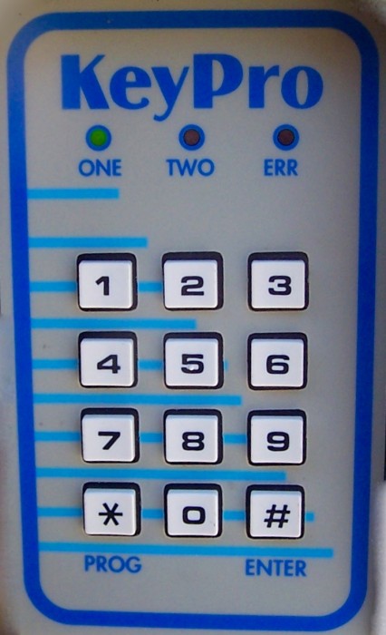 Keypad at gate