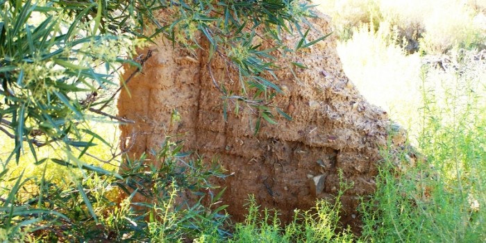 Mud and straw bricks were good building materials